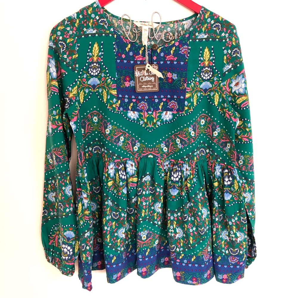Matilda Jane Women’s Floral Long Sleeve Top Blouse Tunic S